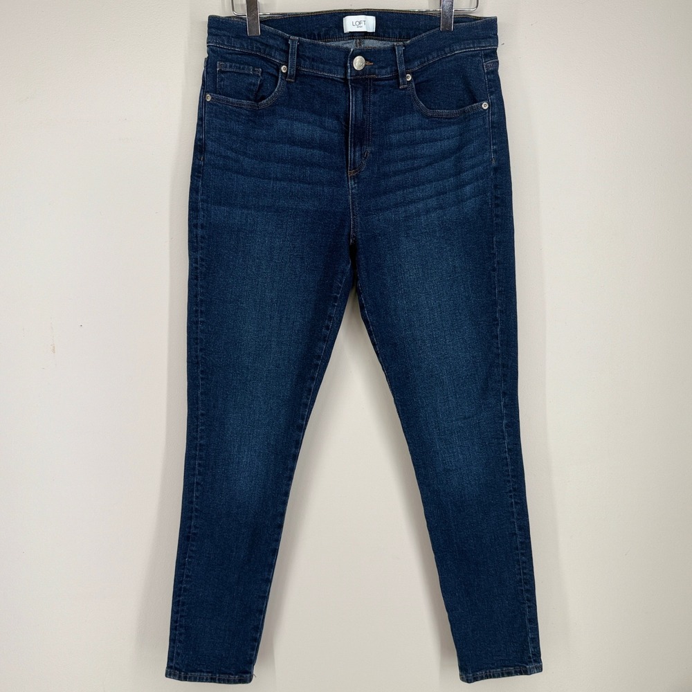 LOFT Skinny Jeans Womens 30/10 Dark Wash Stretch Denim Casual Classic